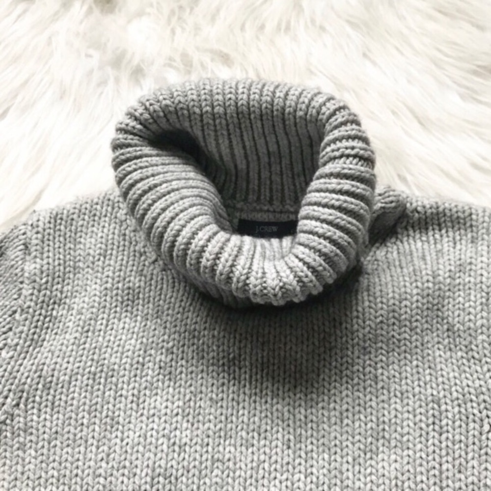 J. Crew Cotton-Cashmere Knit Turtleneck Sweater - Picture 4 of 5